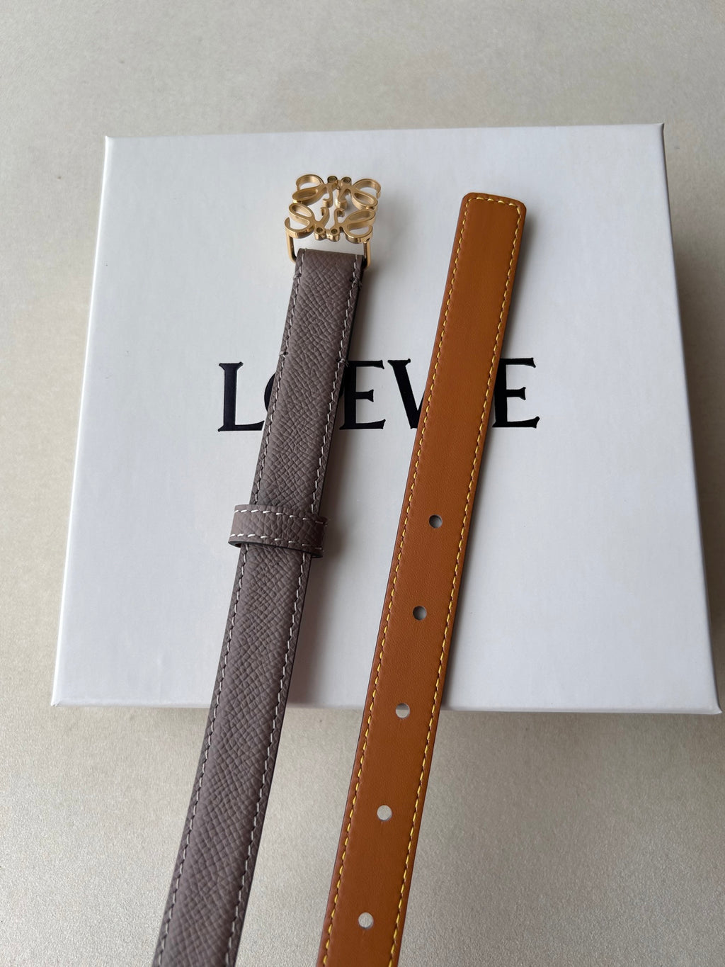 Ремінь Loewe з натуральної шкіри теляти — фото 4