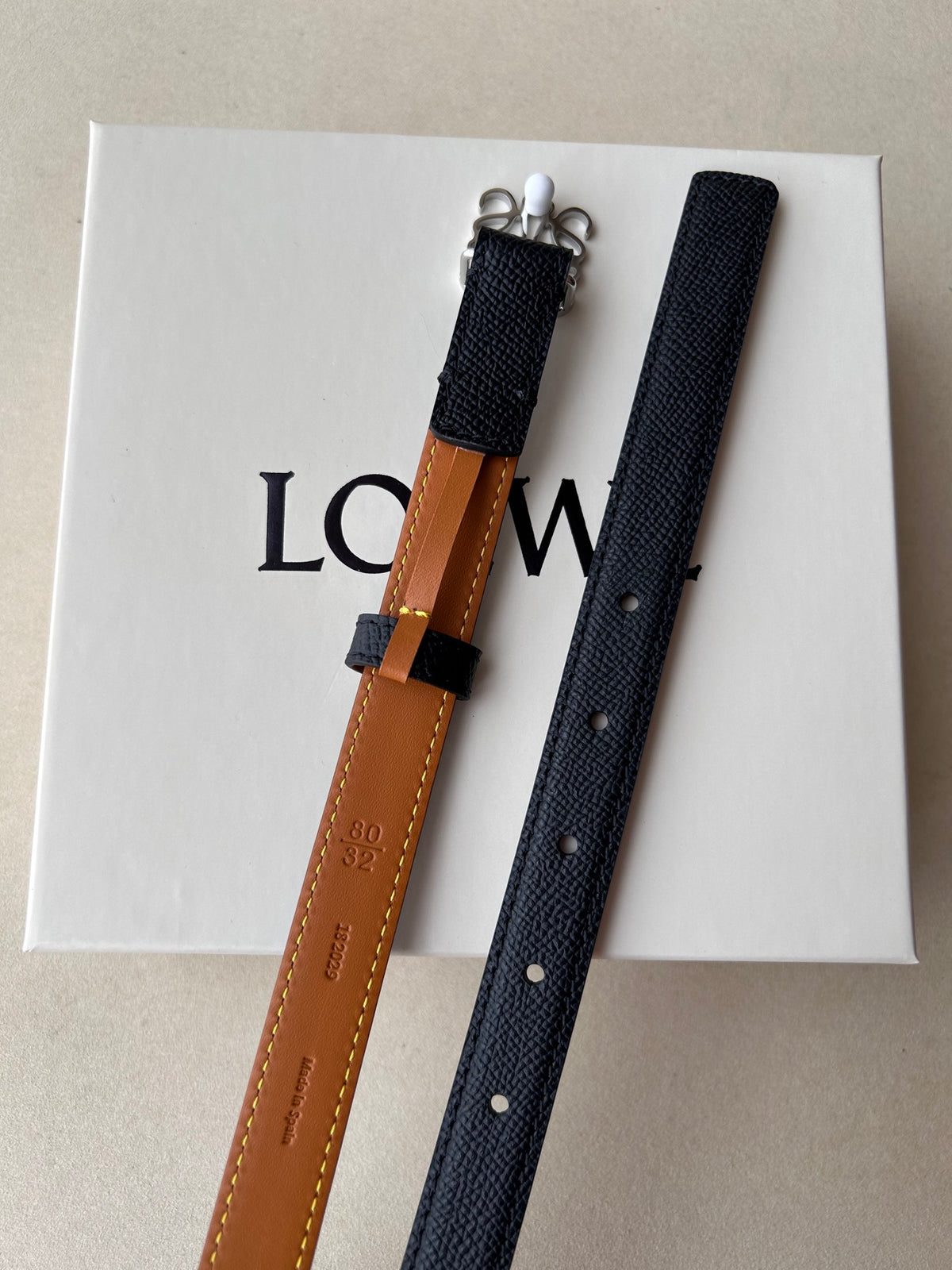 Ремінь Loewe з натуральної шкіри теляти — фото 4