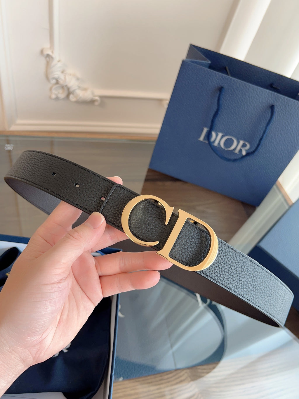 Ремінь Dior з натуральної шкіри