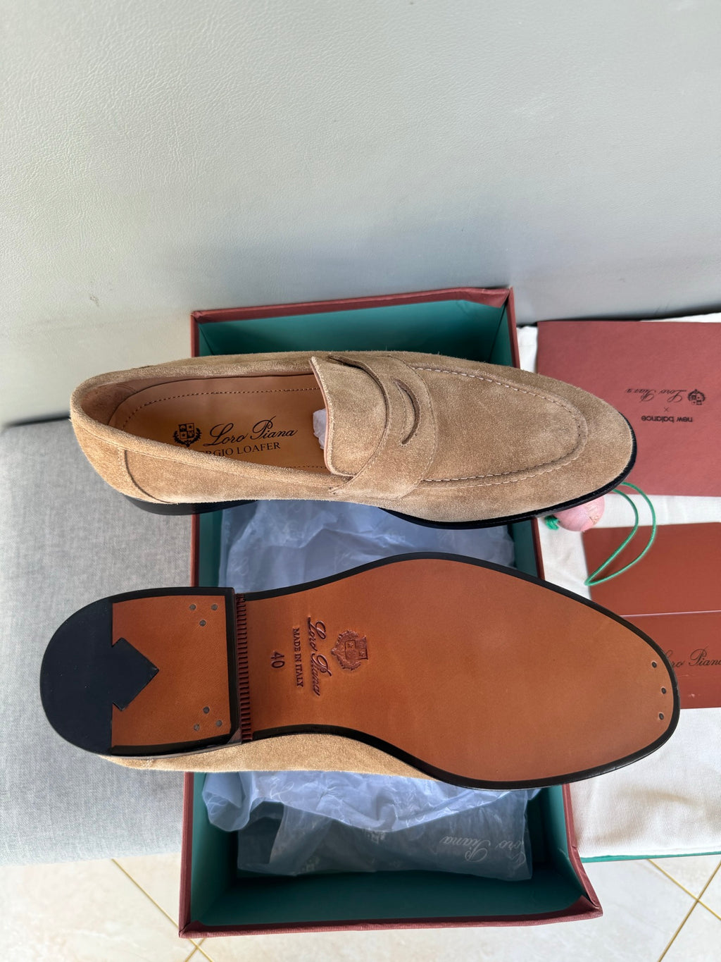 Шкіряні лофери Loro Piana Sergio