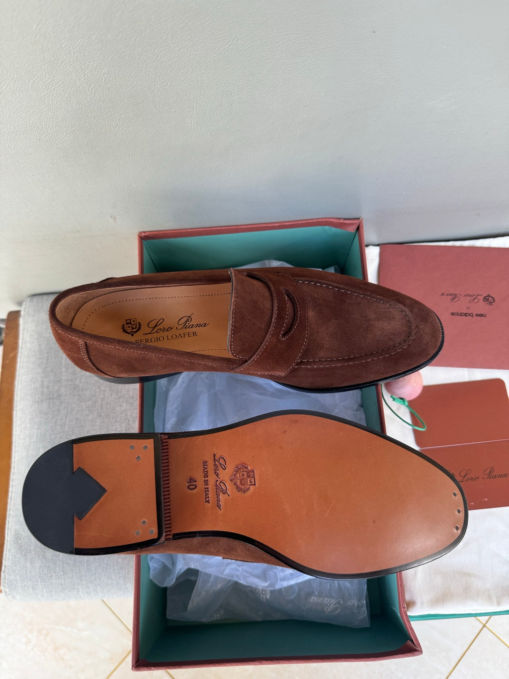 Шкіряні лофери Loro Piana Sergio