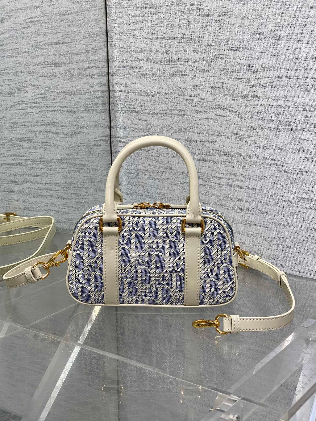 Мала сумка-боулинг Dior D-Vibe з текстилю — фото 1