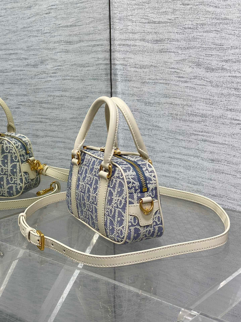 Мала сумка-боулинг Dior D-Vibe з текстилю — фото 4