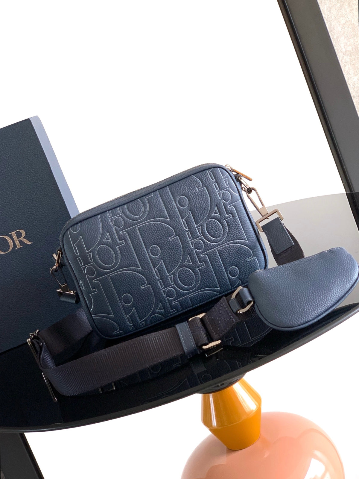 Сумка-трансформер Dior Saddle із тисненої натуральної шкіри — фото 3