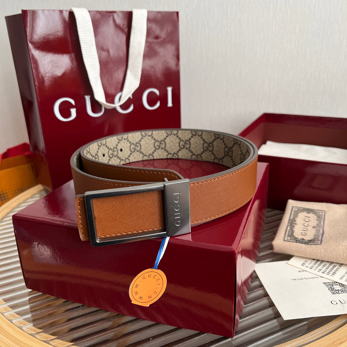 Ремінь Gucci Double G з натуральної шкіри — фото 1