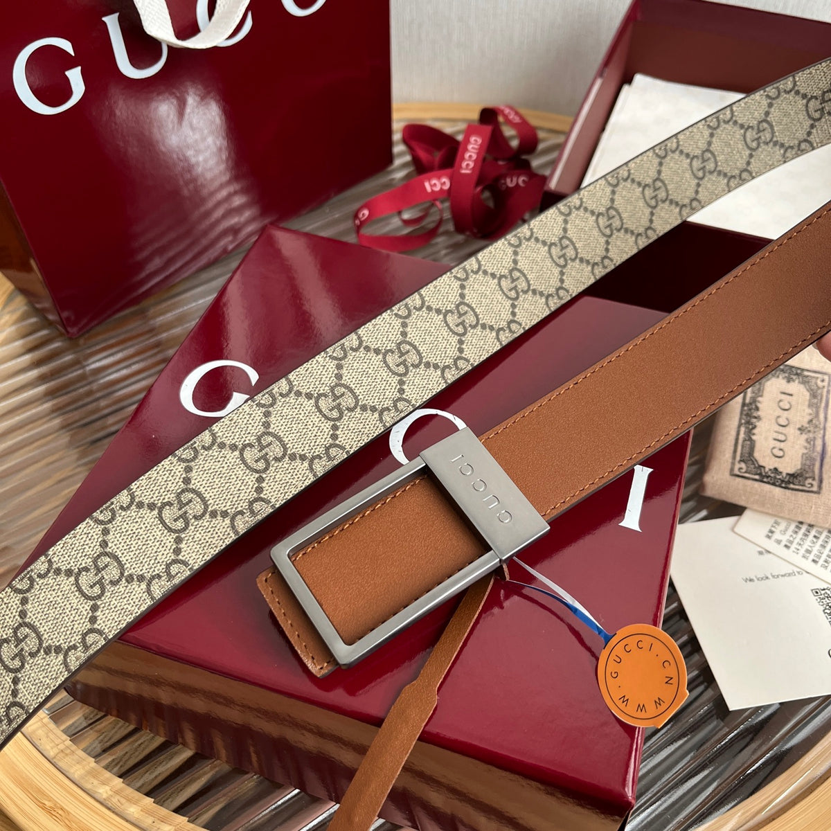 Ремінь Gucci Double G з натуральної шкіри — фото 5