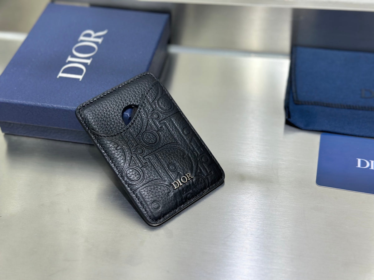Кардхолдер Dior Saddle із тисненої натуральної шкіри — фото 1