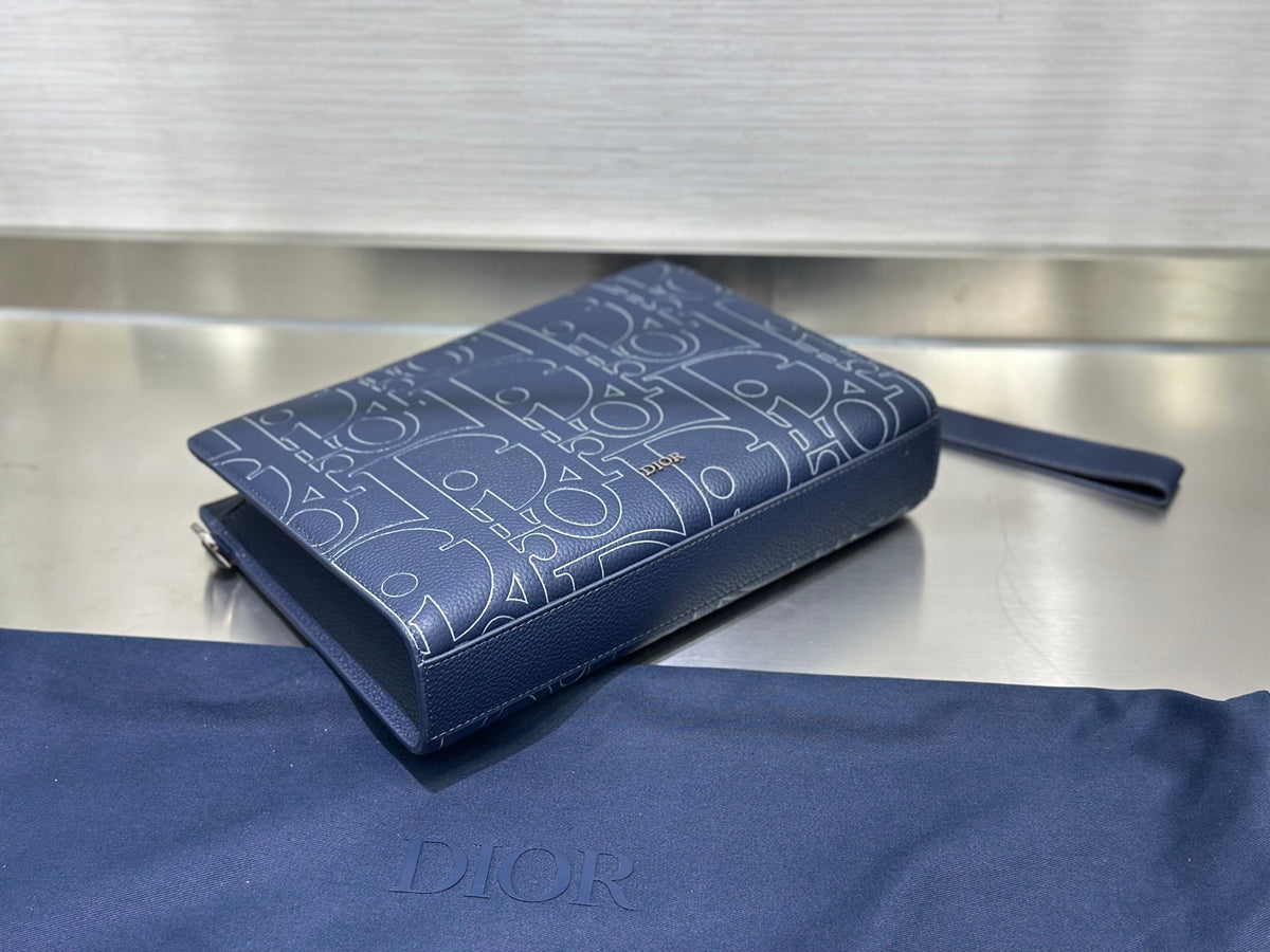 Клатч Dior із тисненої натуральної шкіри — фото 6
