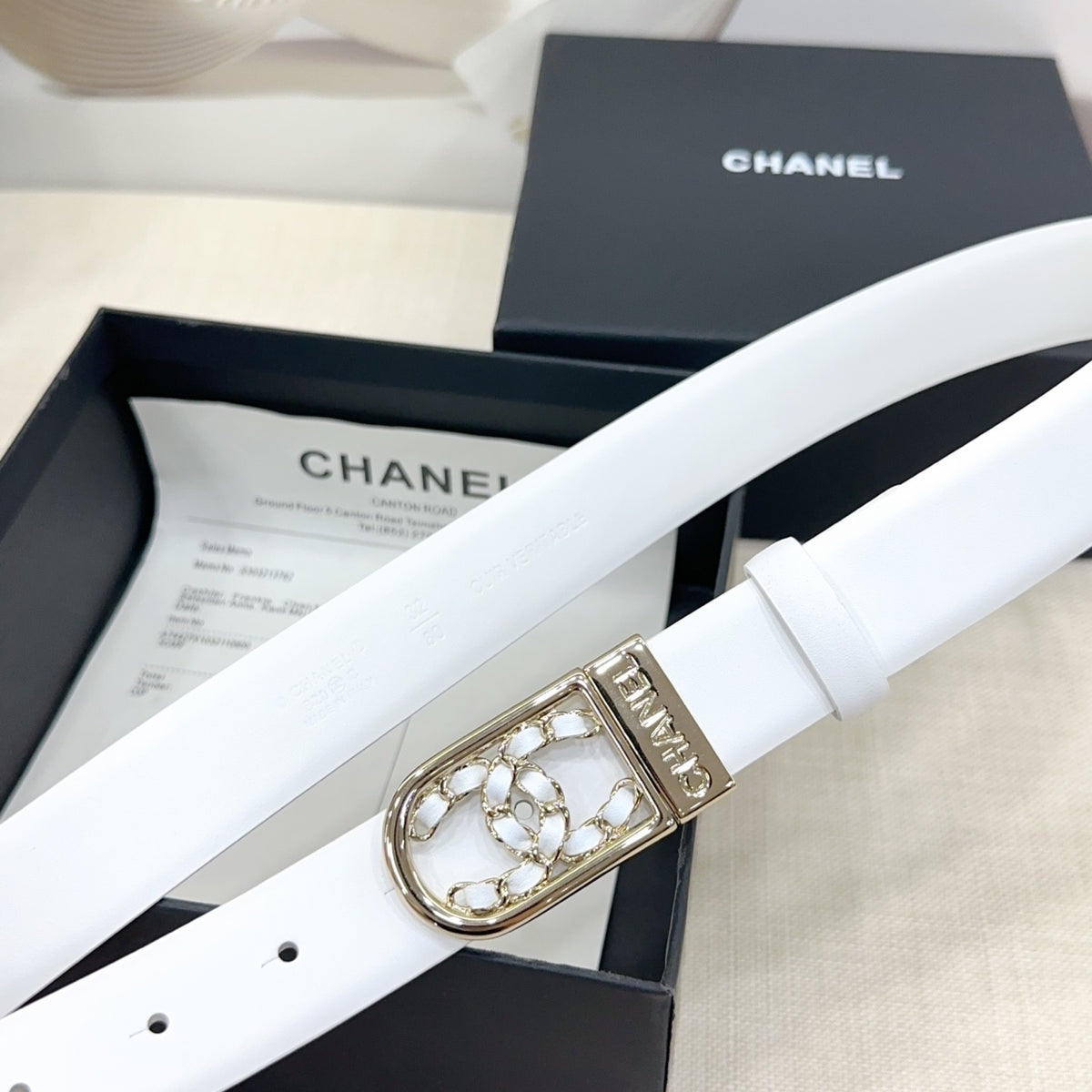 Ремінь Chanel з натуральної шкіри теляти — фото 6