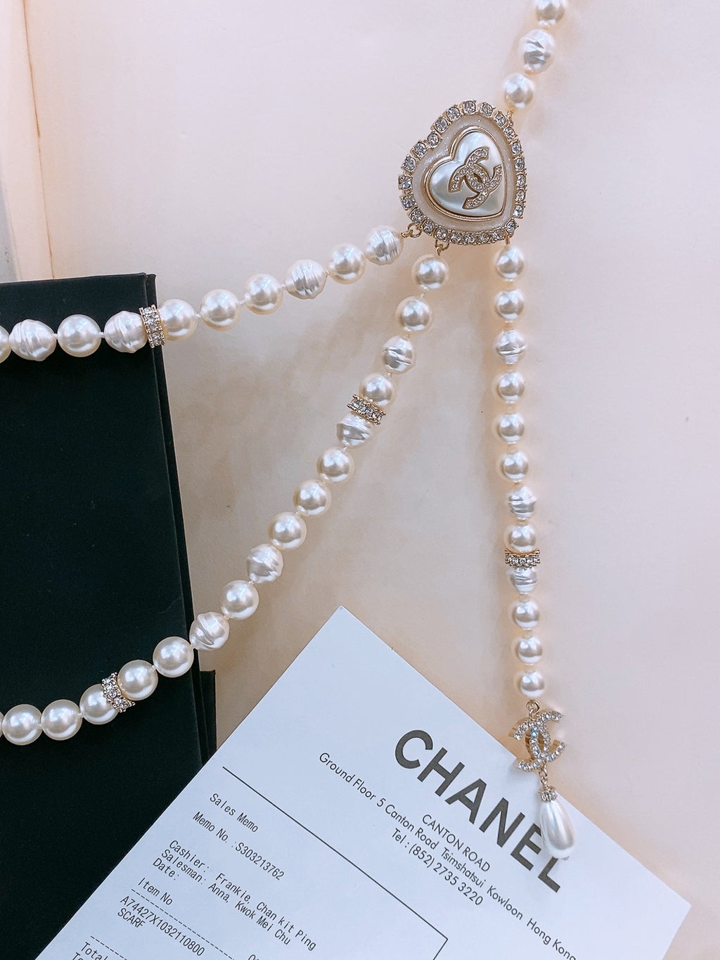Пояс-ланцюжок Chanel з перлинним декором — фото 3