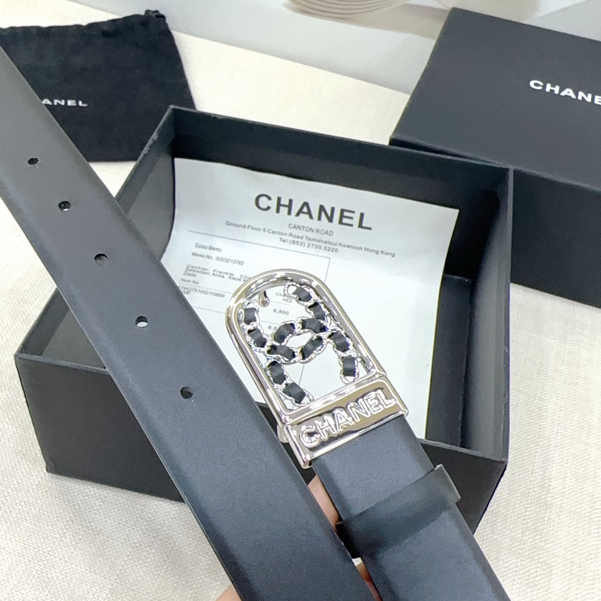 Ремінь Chanel з натуральної шкіри теляти — фото 5