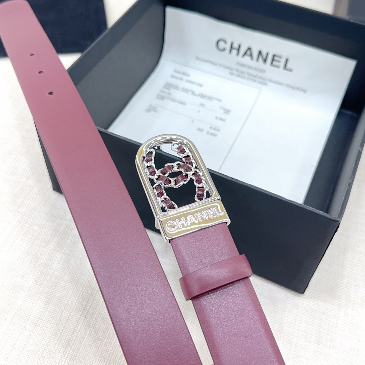 Ремінь Chanel з натуральної шкіри теляти — фото 6