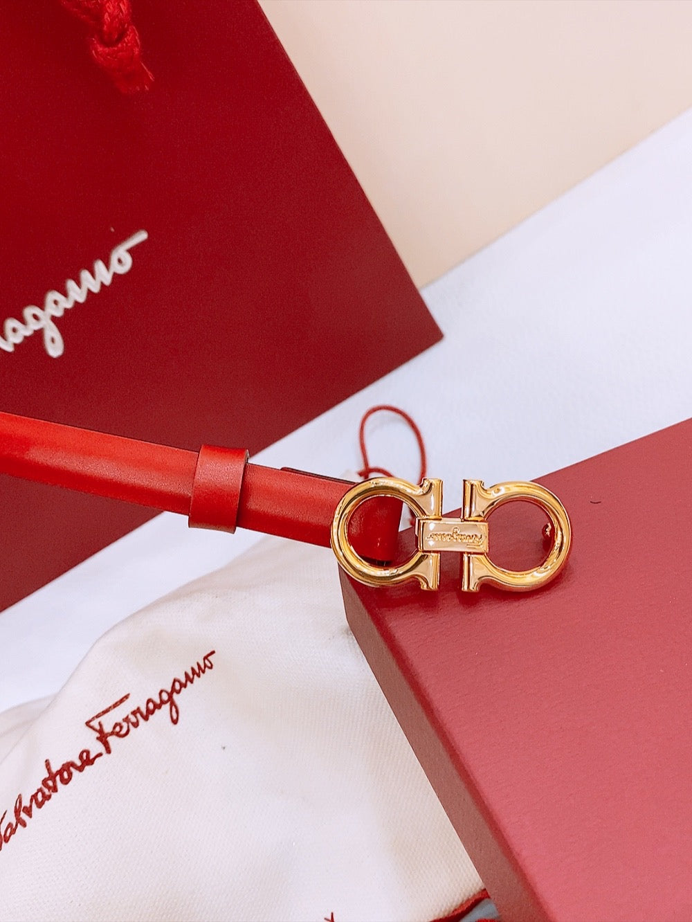 Ремінь Salvatore Ferragamo з натуральної шкіри — фото 3