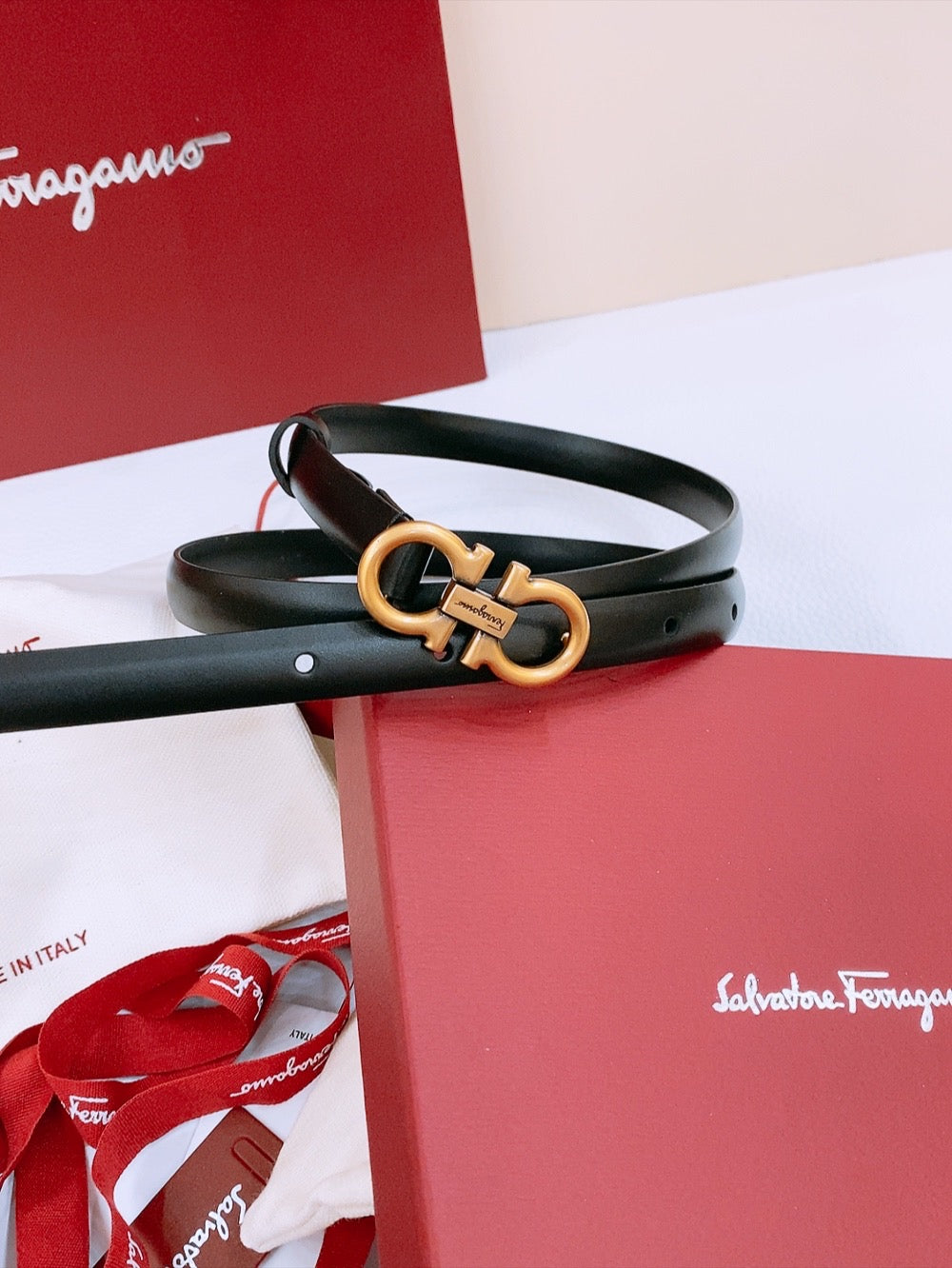 Ремінь Salvatore Ferragamo з натуральної шкіри — фото 2