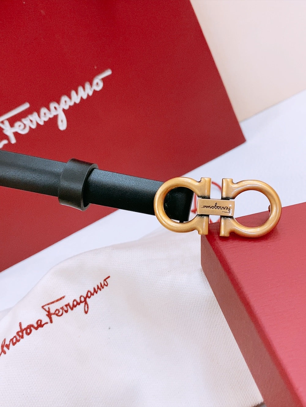 Ремінь Salvatore Ferragamo з натуральної шкіри — фото 3