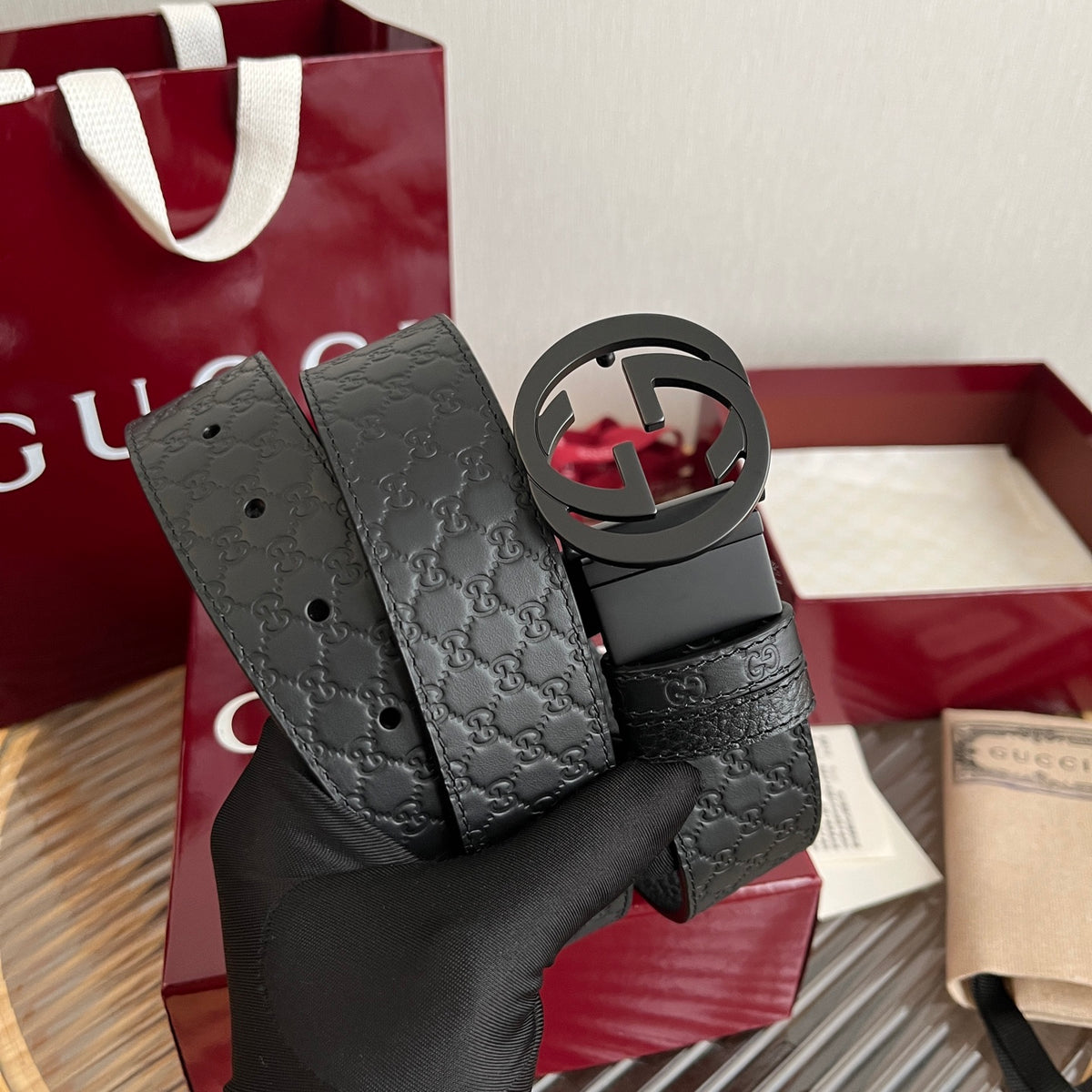 Ремінь Gucci Double G з натуральної шкіри — фото 2