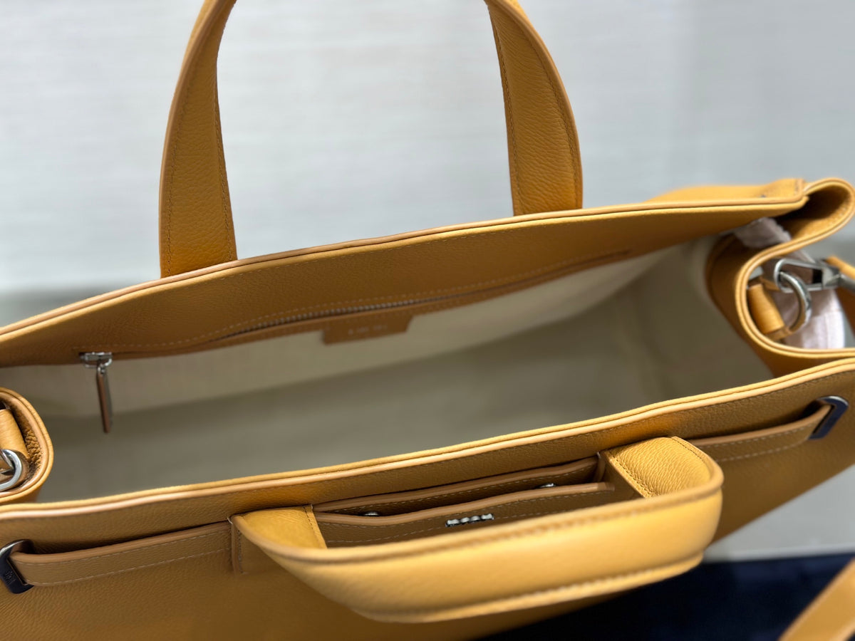 Сумка з ручками Dior Normandie з текстилю й натуральної шкіри, коричнева — фото 8