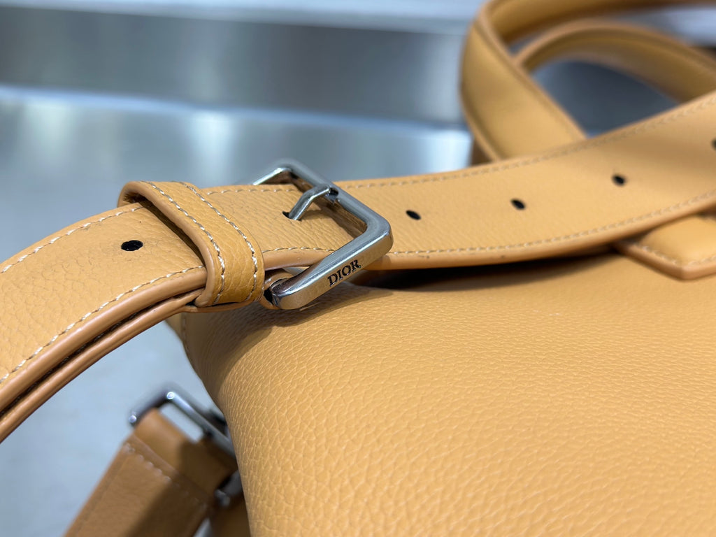 Сумка з ручками Dior Normandie з текстилю й натуральної шкіри, коричнева — фото 7