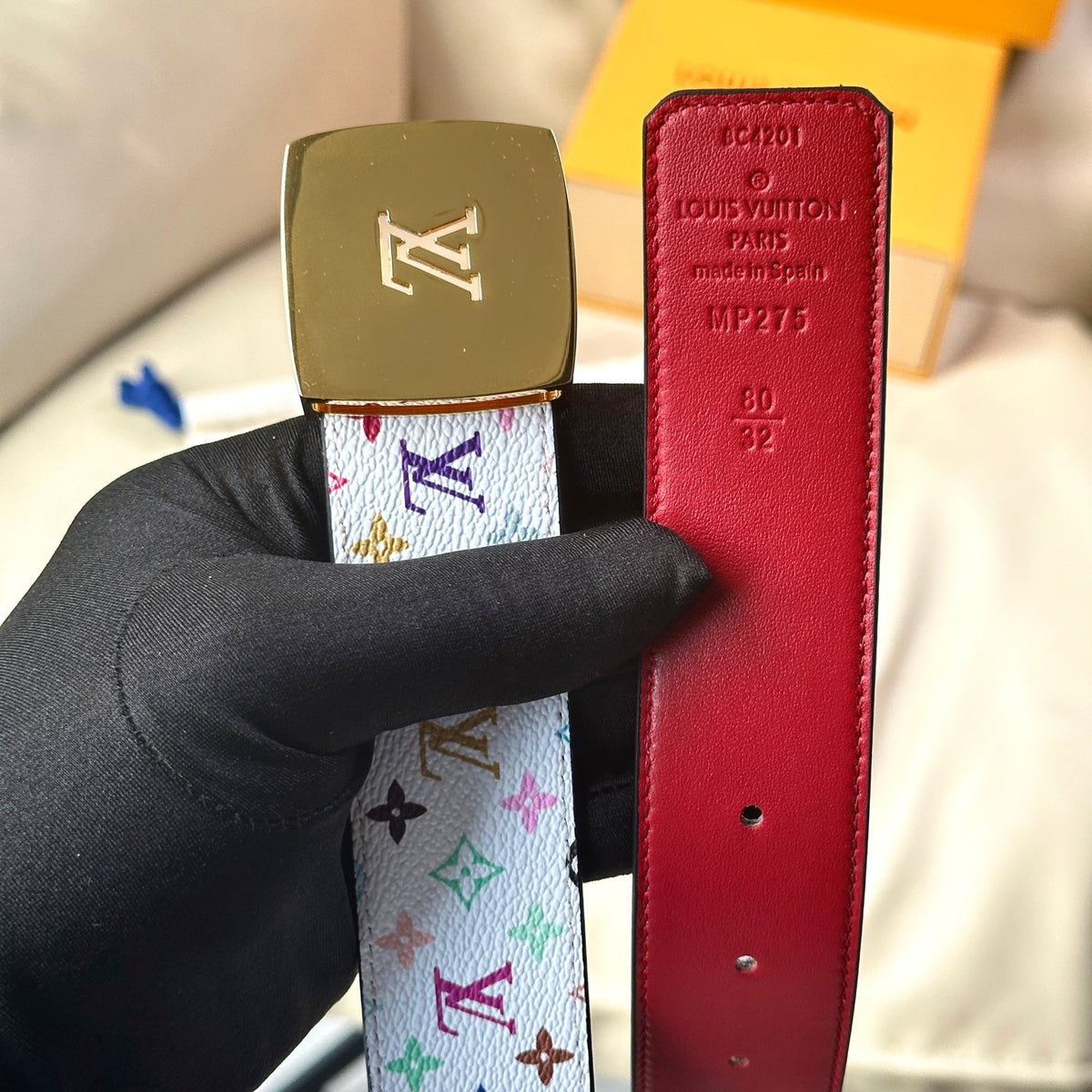Ремінь Louis Vuitton з натуральної шкіри теляти — фото 5