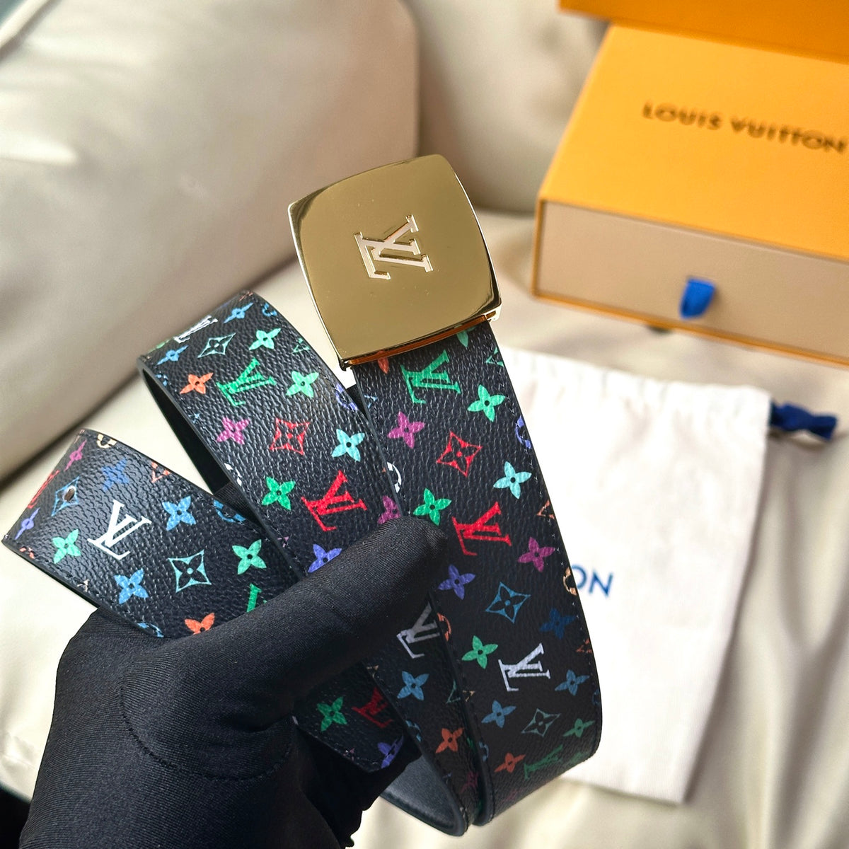 Ремінь Louis Vuitton з натуральної шкіри теляти — фото 2