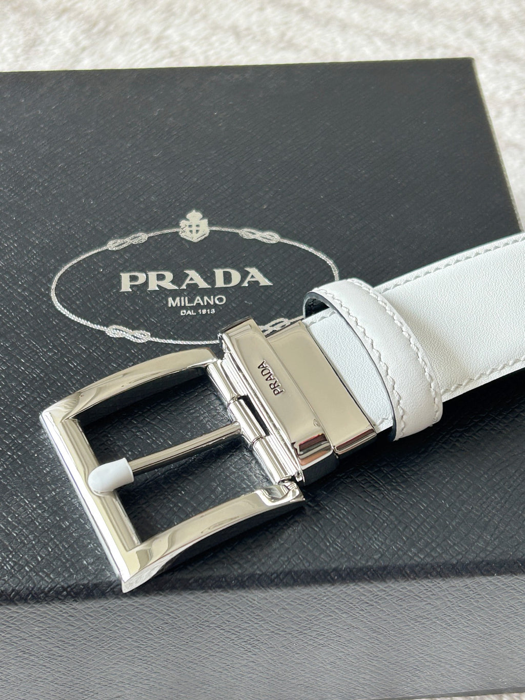 Ремінь Prada з натуральної шкіри — фото 2