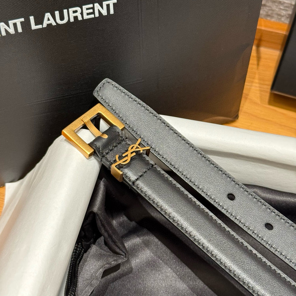 Ремінь Saint Laurent з натуральної шкіри теляти — фото 5