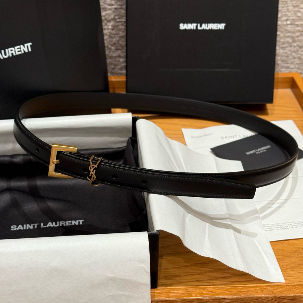 Ремінь Saint Laurent з натуральної шкіри теляти — фото 3