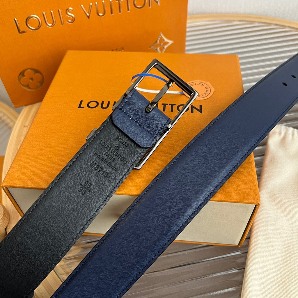 Ремінь Louis Vuitton з натуральної шкіри теляти з пряжкою-штифтом — фото 4