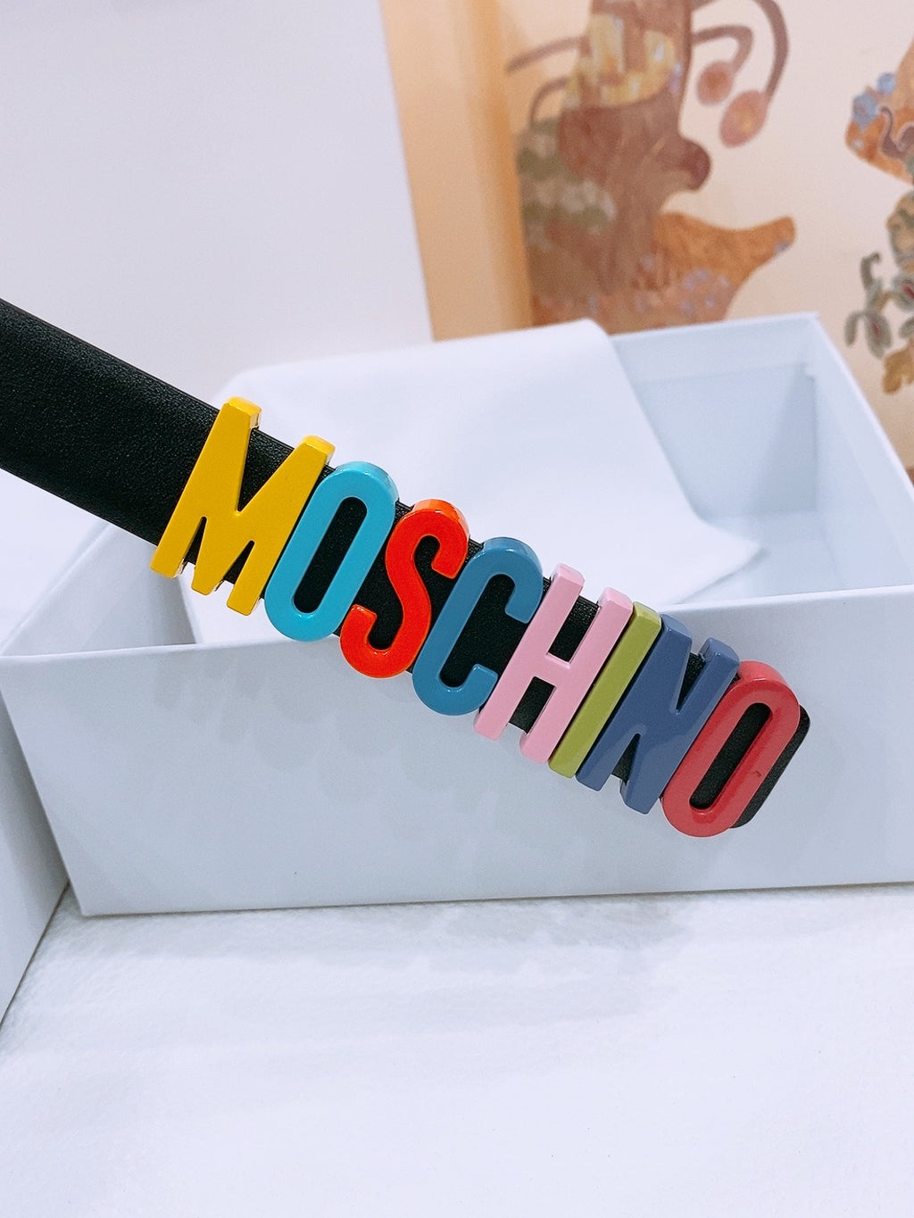 Ремінь Moschino з натуральної шкіри теляти — фото 6