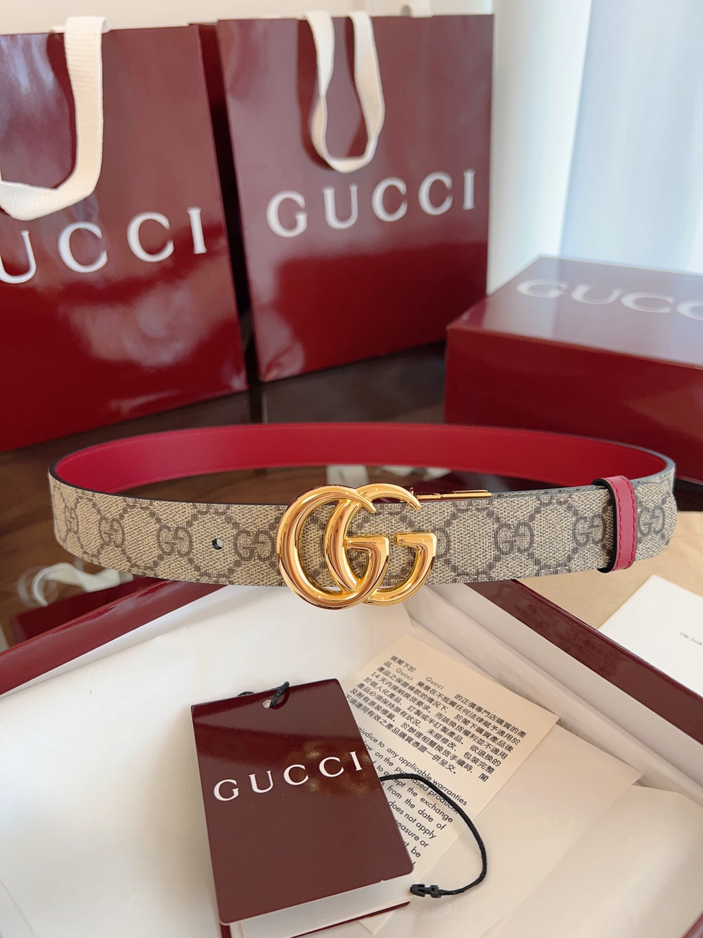Ремінь Gucci Double G з ПВХ — фото 3