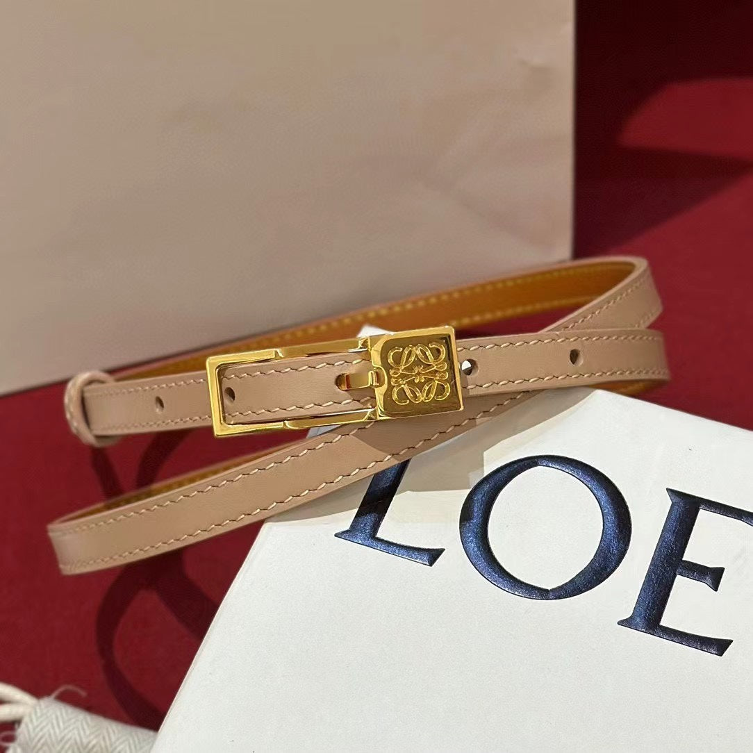 Ремінь Loewe з натуральної шкіри теляти — фото 1
