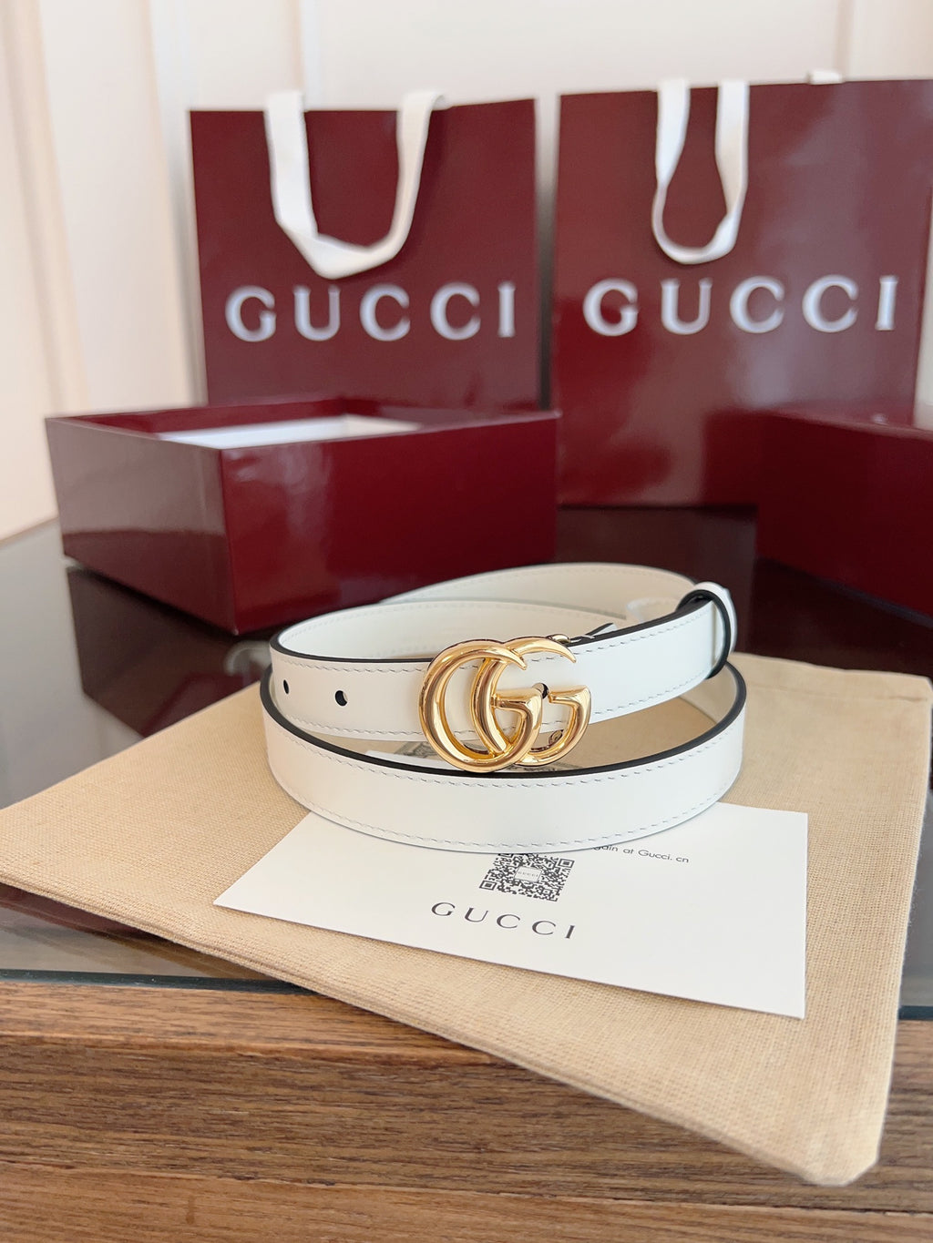Ремінь Gucci Double G з натуральної шкіри теляти — фото 5