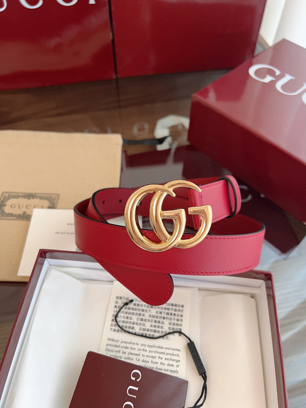 Ремінь Gucci Double G з натуральної шкіри теляти — фото 1