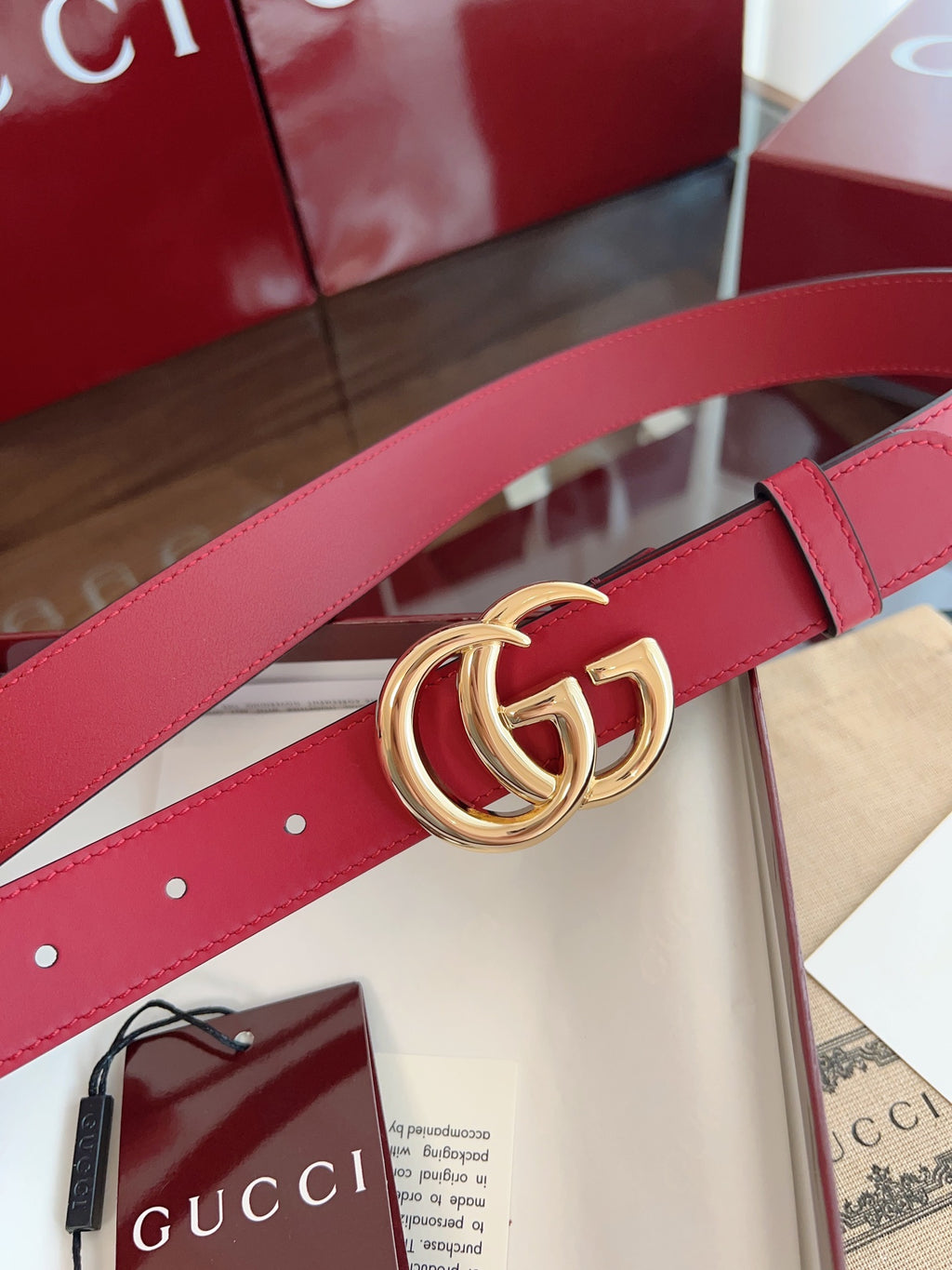 Ремінь Gucci Double G з натуральної шкіри теляти — фото 2