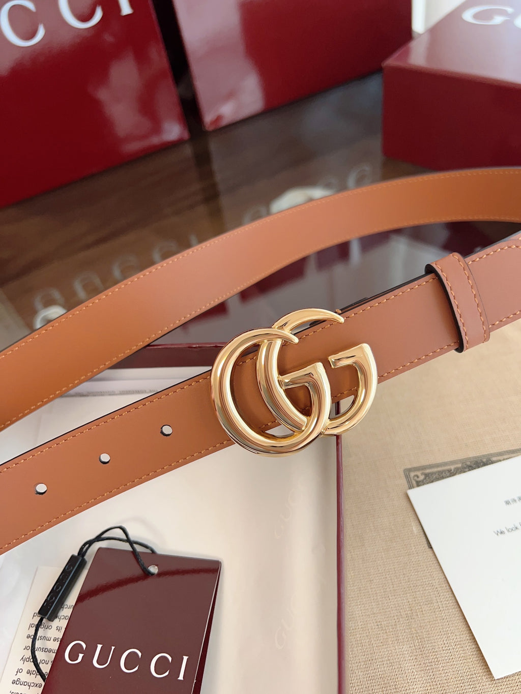Ремінь Gucci Double G з натуральної шкіри теляти — фото 2