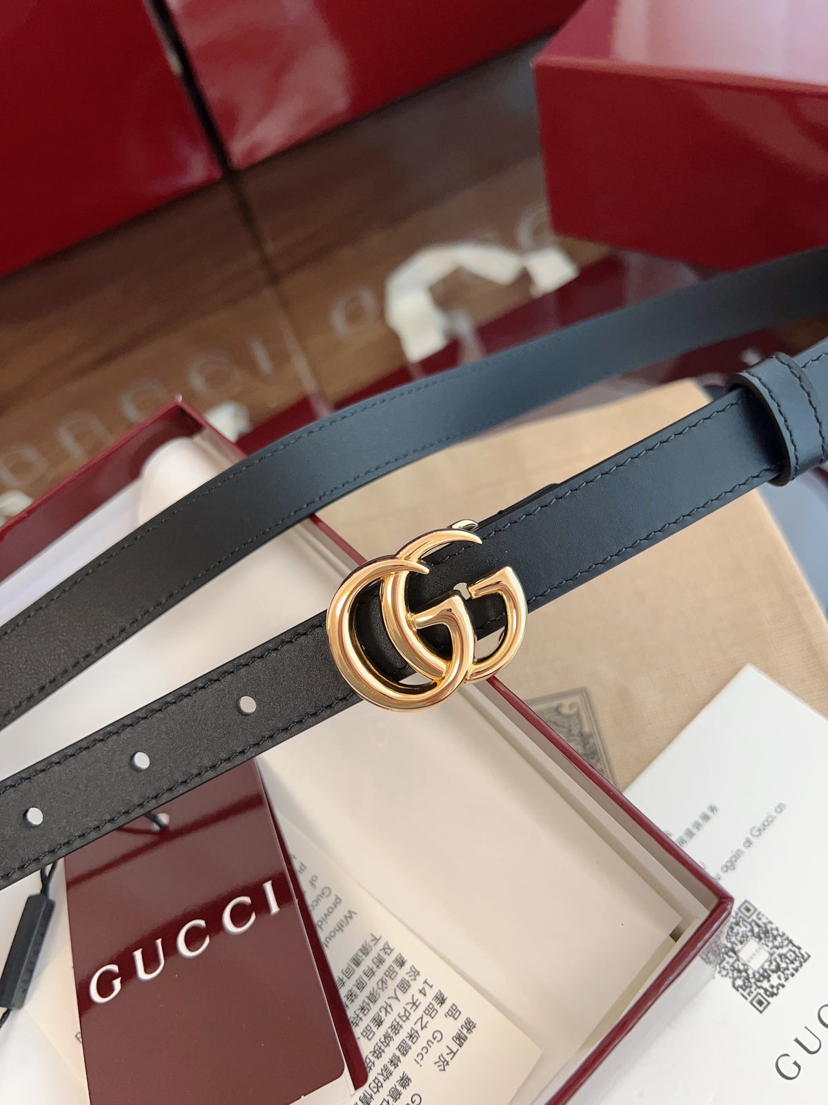 Ремінь Gucci Double G з натуральної шкіри теляти — фото 2