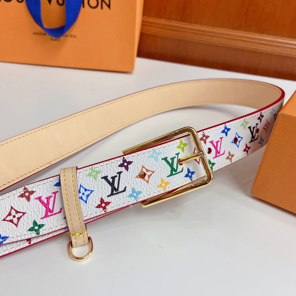 Ремінь Louis Vuitton з текстилю й натуральної шкіри з пряжкою-штифтом — фото 2