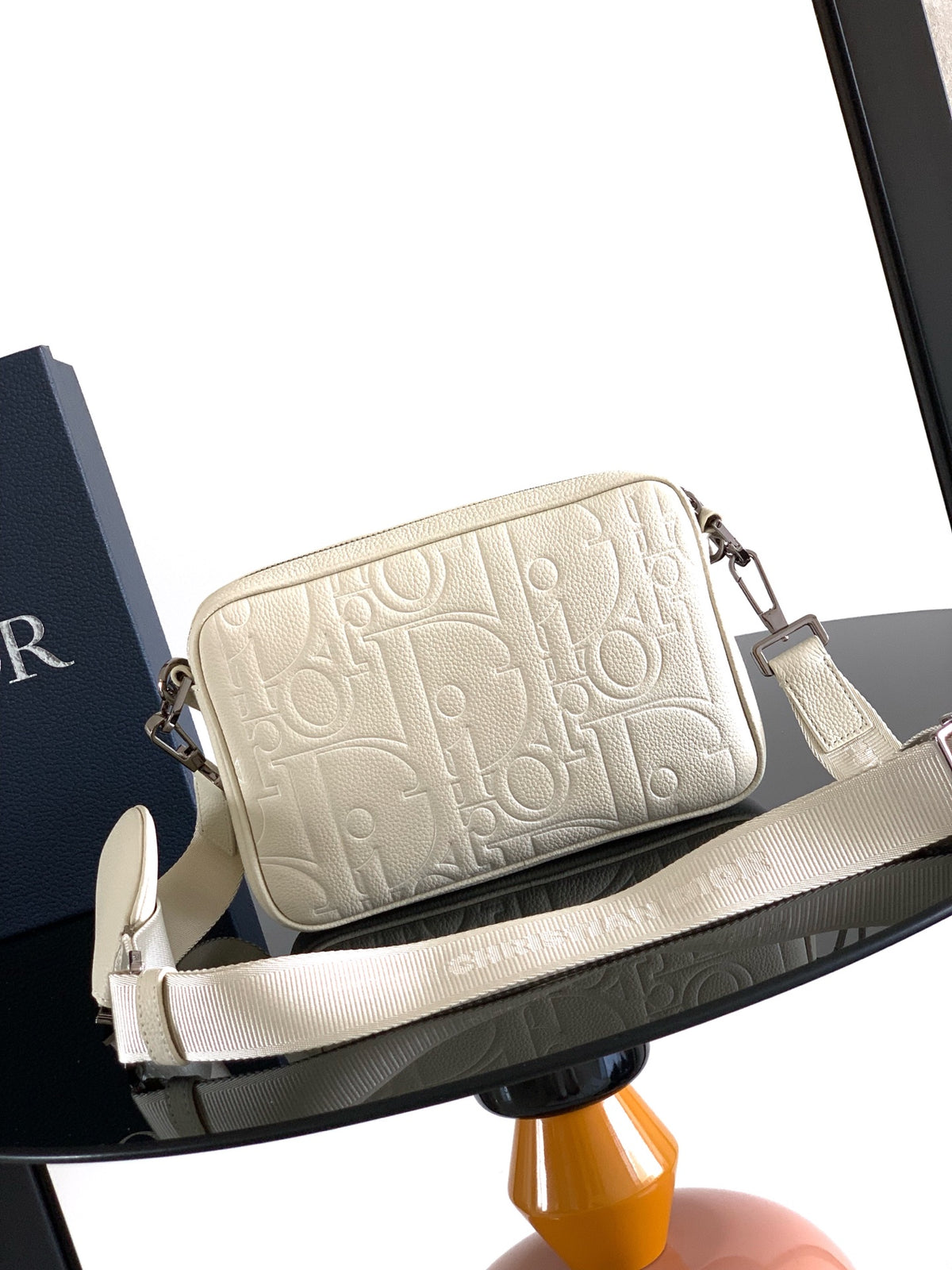 Сумка-трансформер Dior Saddle із тисненої натуральної шкіри — фото 3