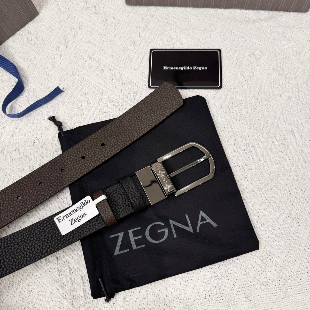 Ремінь Zegna з шкіри — фото 5