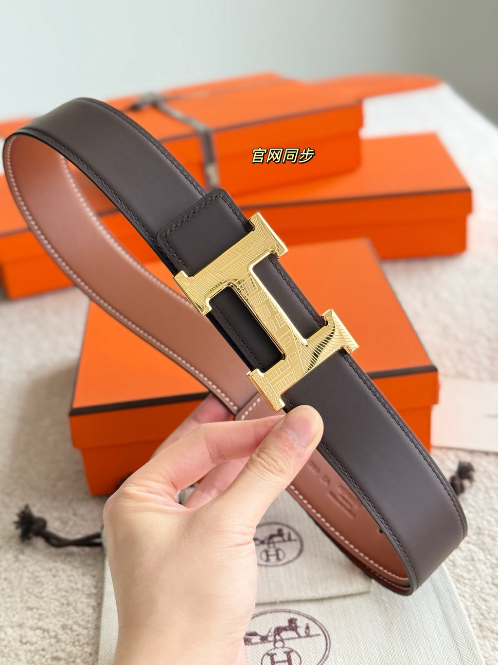 Ремінь Hermès з натуральної шкіри — фото 3