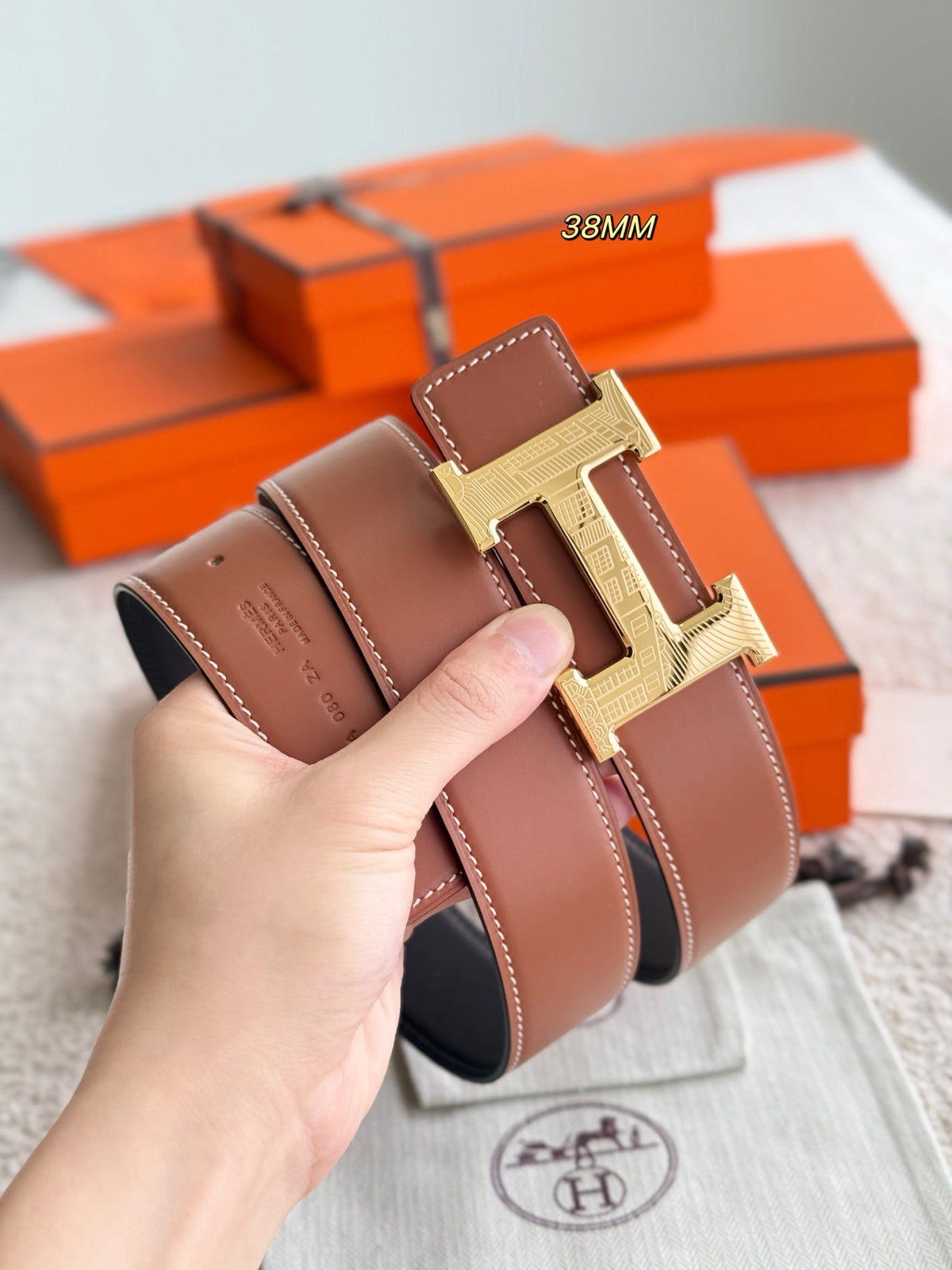 Ремінь Hermès з натуральної шкіри — фото 4