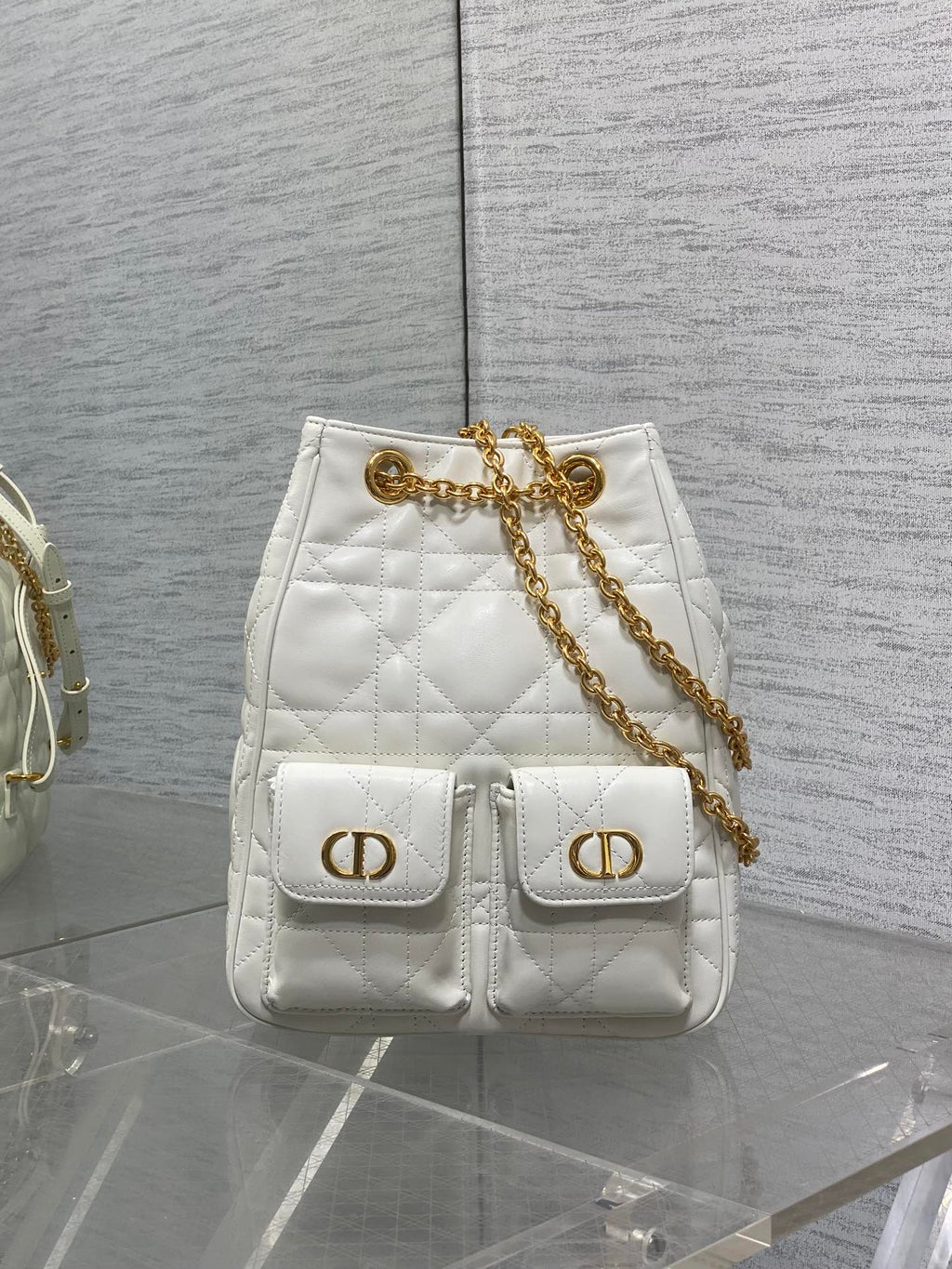 Велика сумка-відро Dior Caro Multicarry зі шкіри ягняти — фото 2