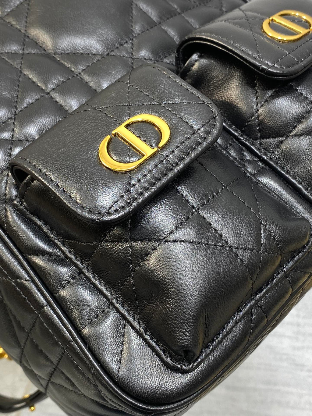 Велика сумка-відро Dior Caro Multicarry зі шкіри ягняти — фото 3