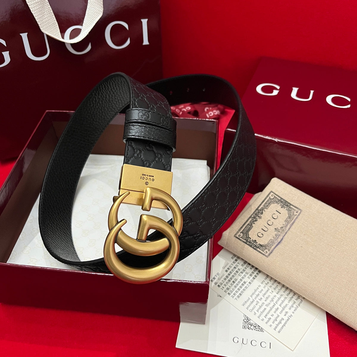 Ремінь Gucci Double G з натуральної шкіри — фото 1