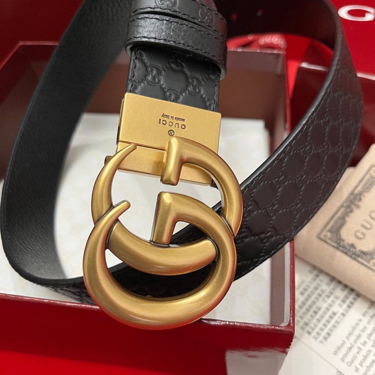 Ремінь Gucci Double G з натуральної шкіри — фото 2