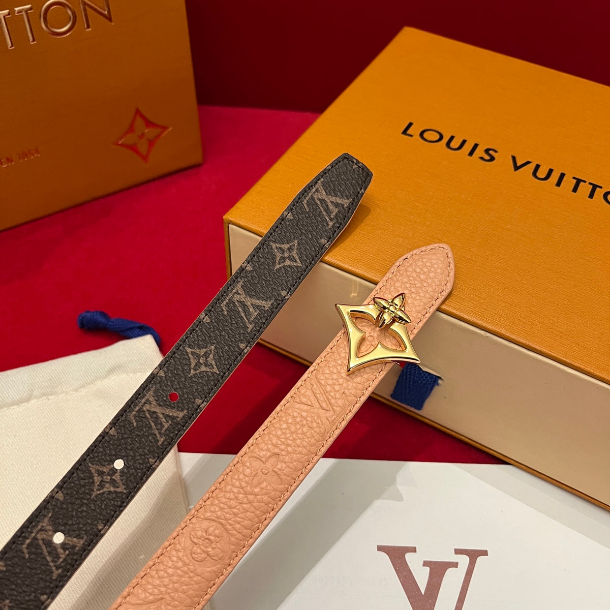 Ремінь Louis Vuitton з текстилю — фото 2