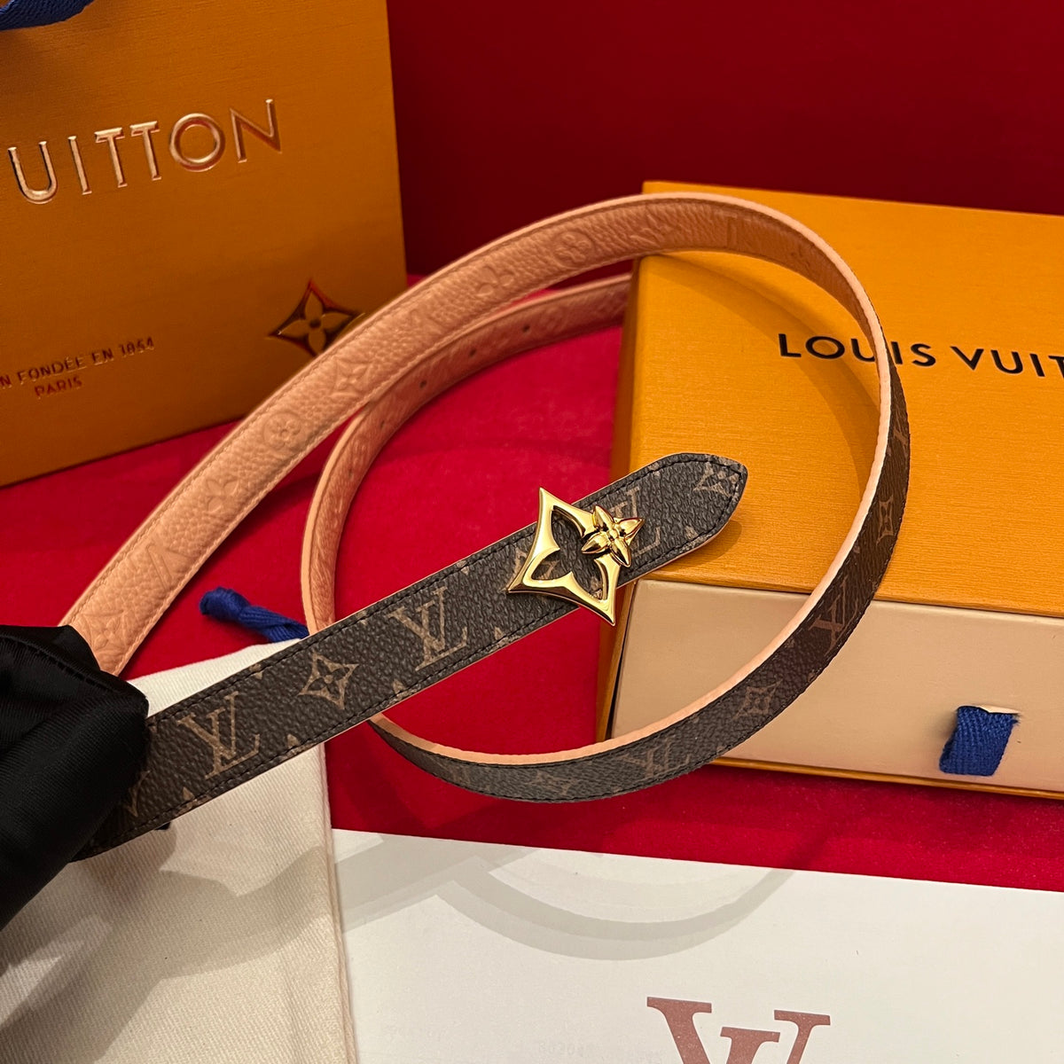 Ремінь Louis Vuitton з текстилю — фото 5