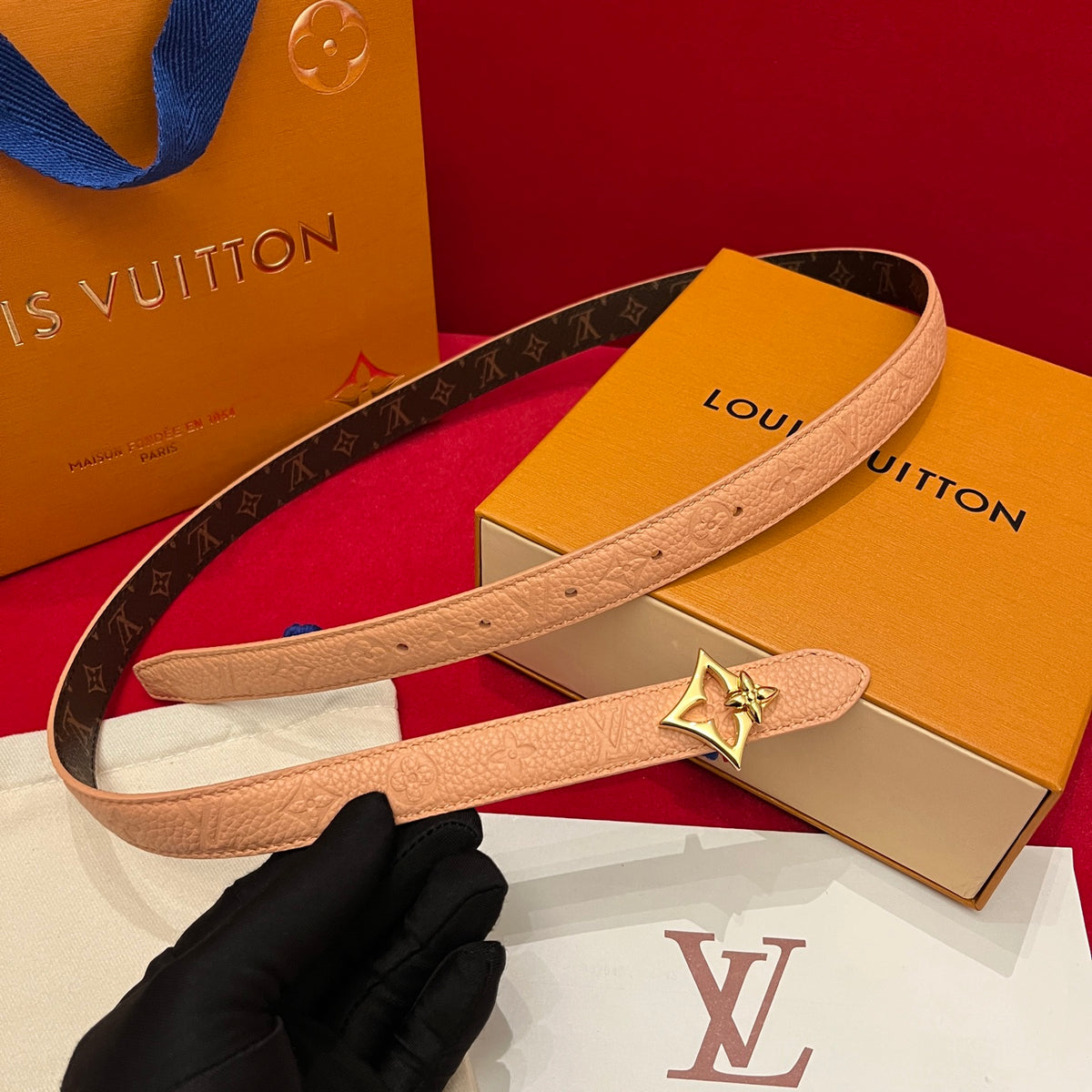 Ремінь Louis Vuitton з текстилю — фото 1
