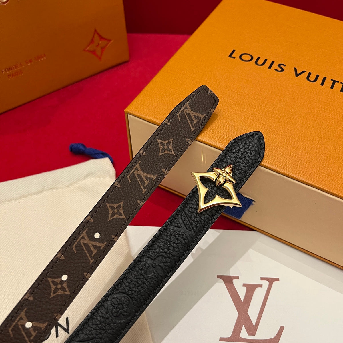 Ремінь Louis Vuitton з текстилю — фото 2