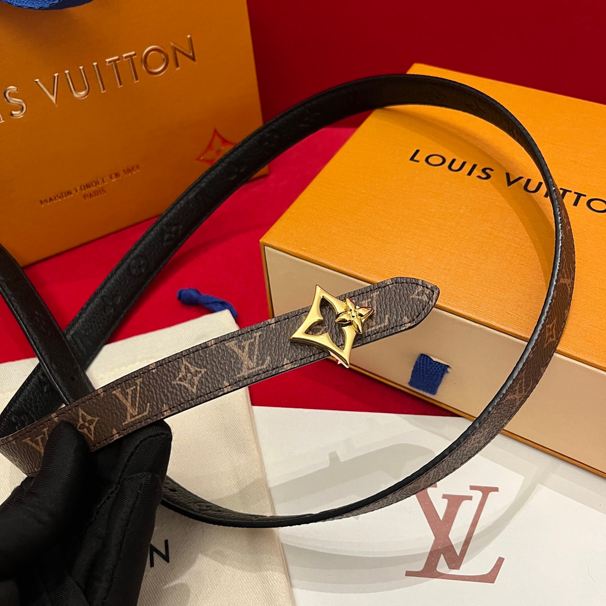 Ремінь Louis Vuitton з текстилю — фото 5